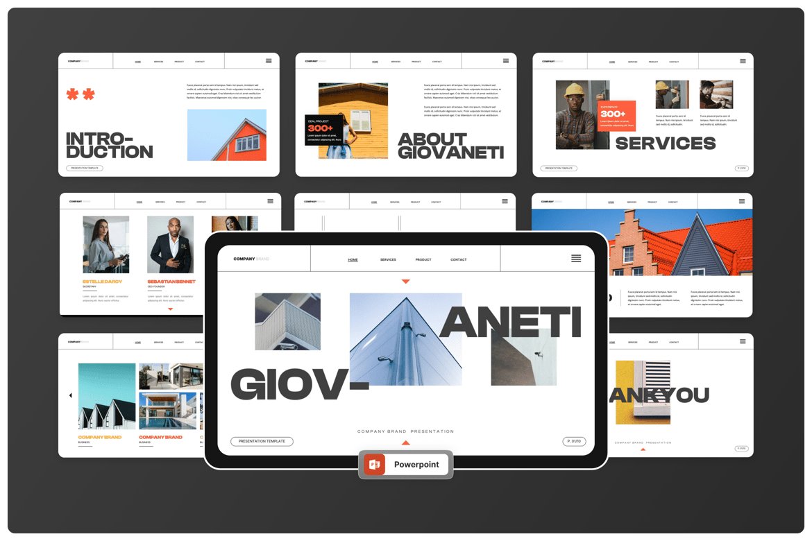Template Presentasi PowerPoint Giovanni - Solusi Desain Modern dan Mudah Diubah