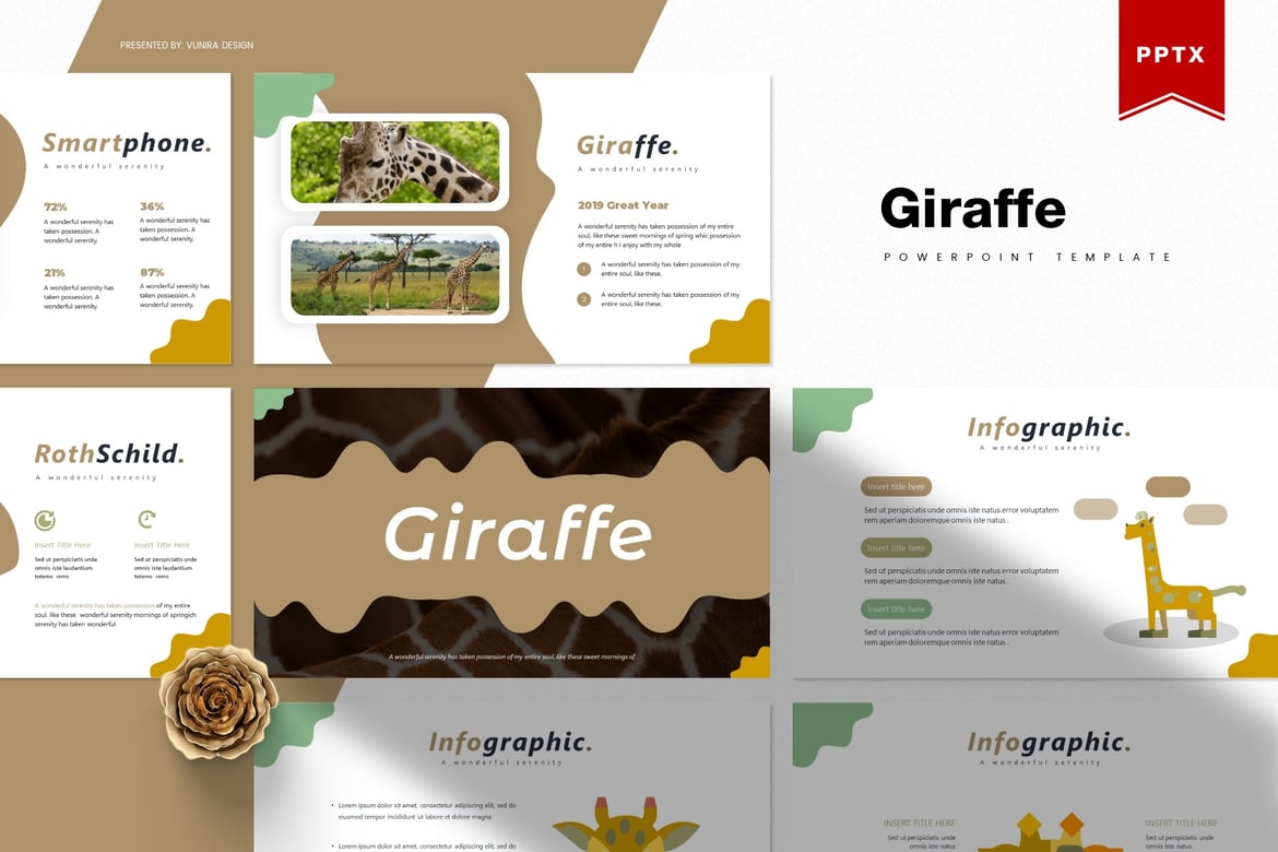 Template Presentasi Giraffe | Template PowerPoint Menarik