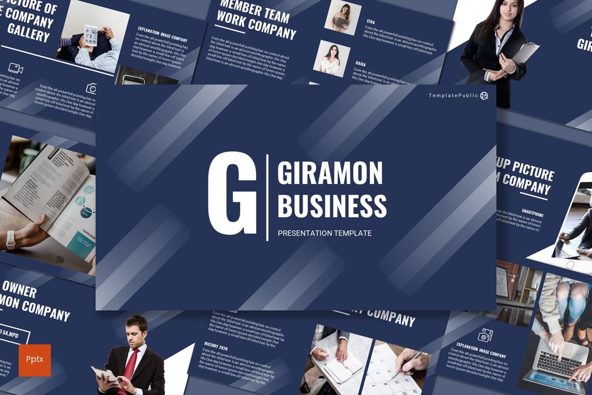 Template Presentasi Giramon - Desain PowerPoint Kreatif dan Minimalis