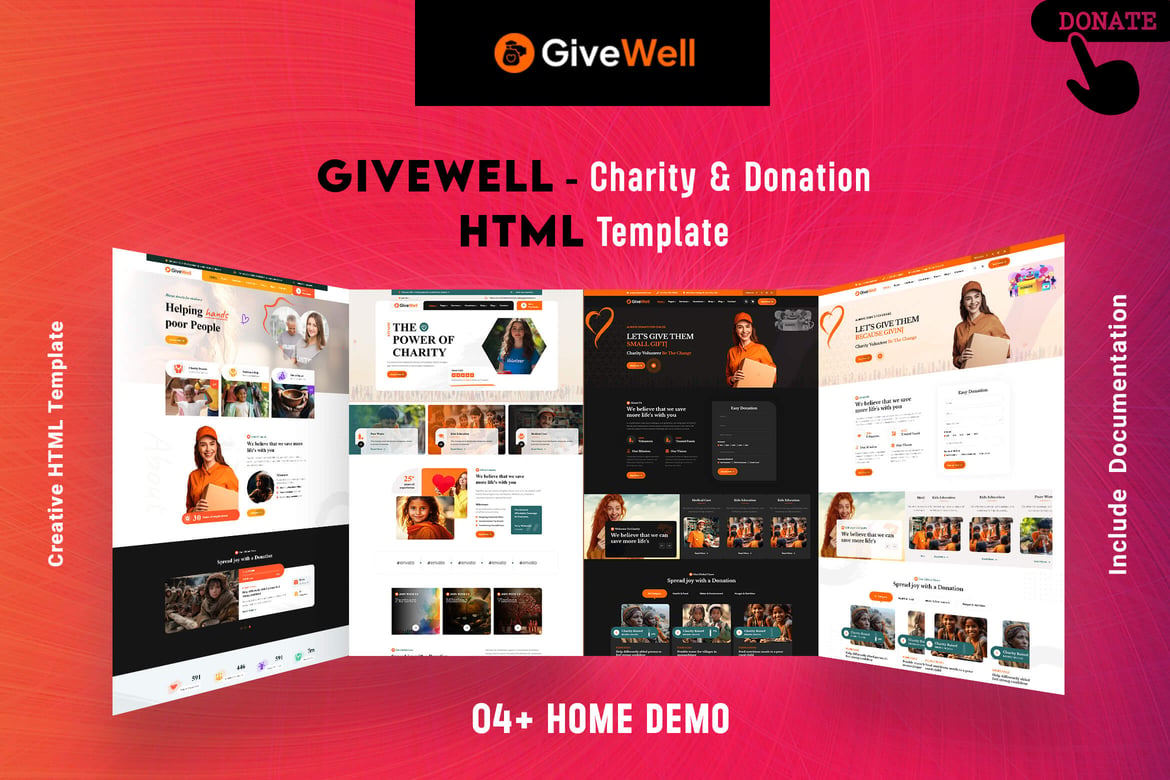 Givewell - Template Website Amal & Donasi HTML5 Modern