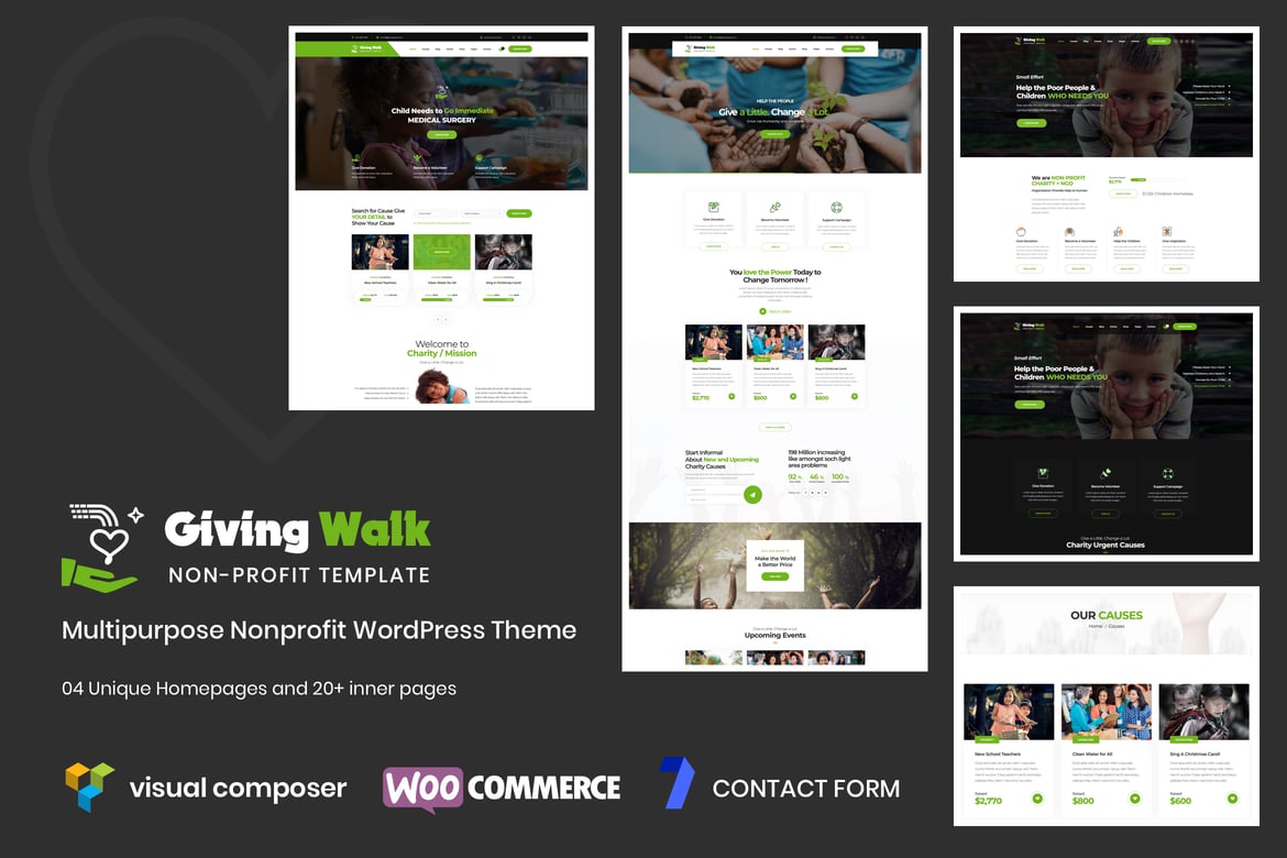 GivingWalk – Tema WordPress Nonprofit Serbaguna yang Menarik
