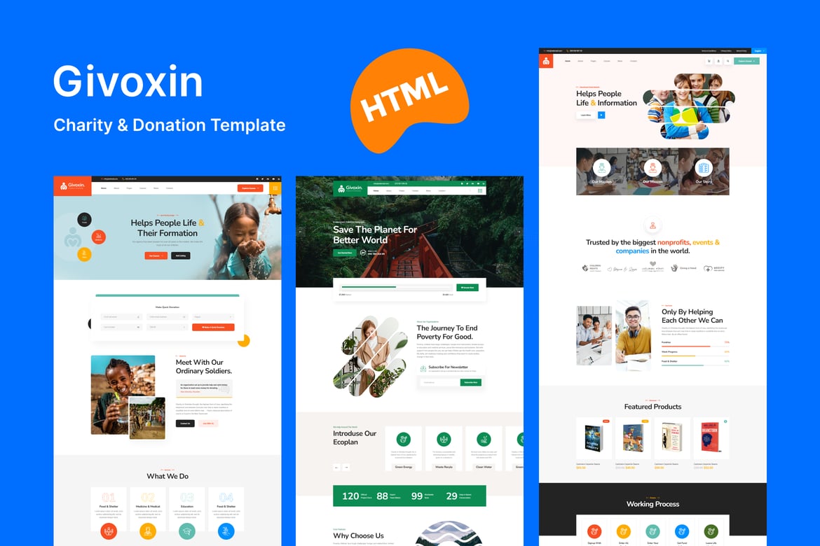 Givoxin - Template Website Donasi dan Amal yang Menarik