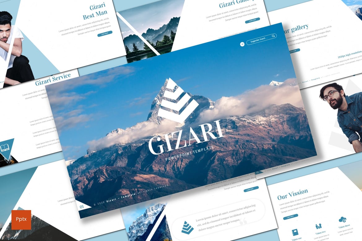 Gizari - Template Presentasi PowerPoint Kreatif dan Minimalis