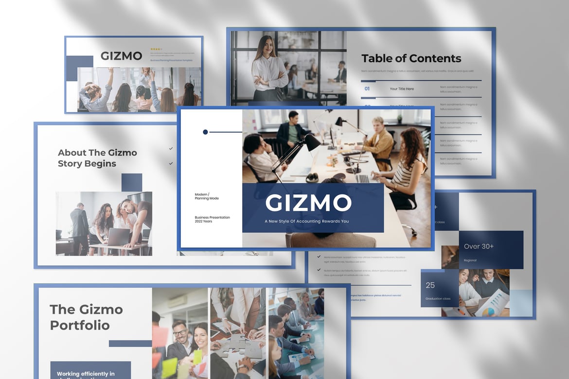 Gizmo - Template PowerPoint Presentasi Bisnis yang Menarik