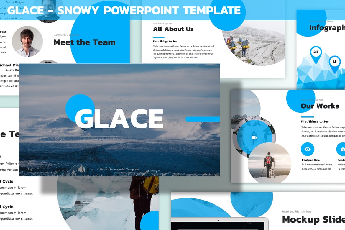 Glace - Template Presentasi Powerpoint Bertema Salju yang Modern dan Bersih