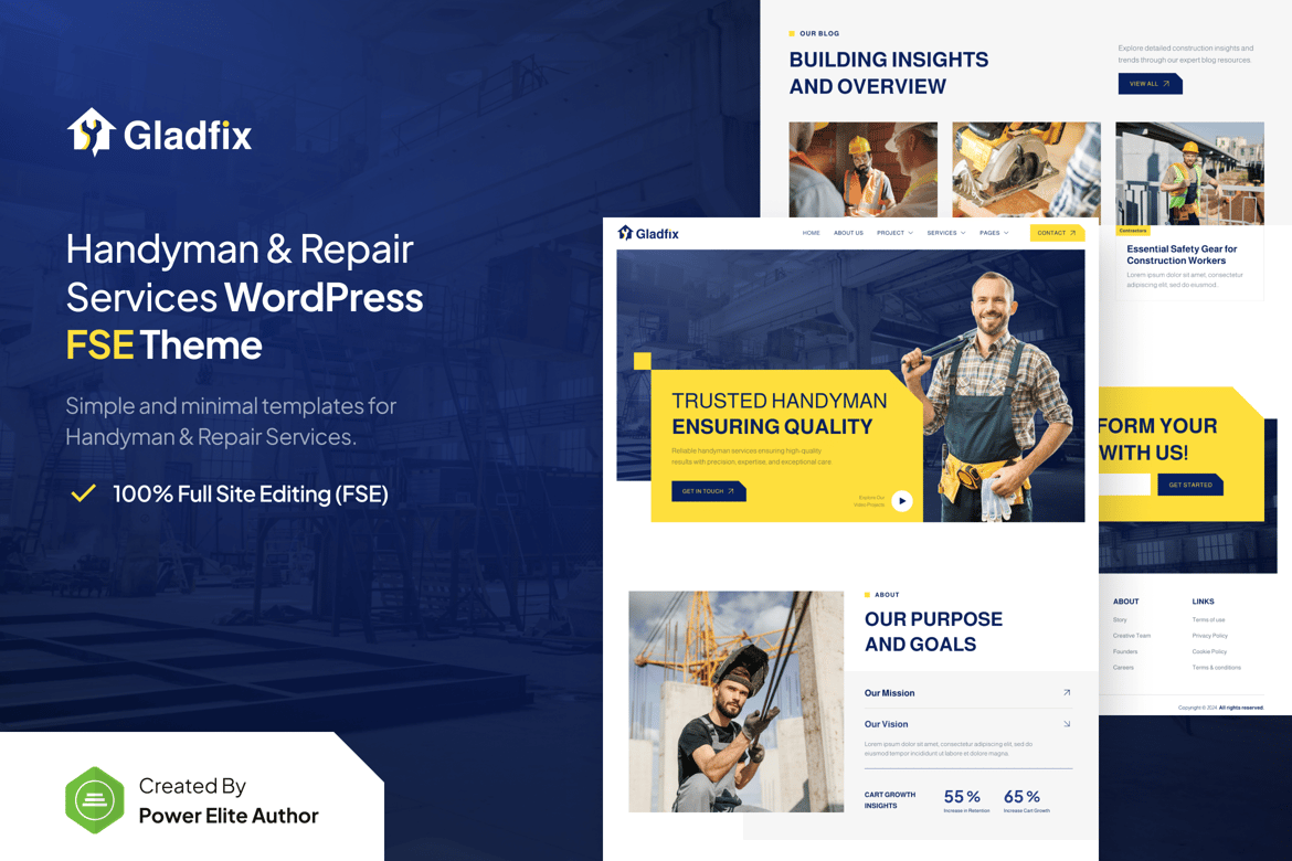 Gladfix – Tema WordPress Terbaik untuk Layanan Handyman dan Perbaikan