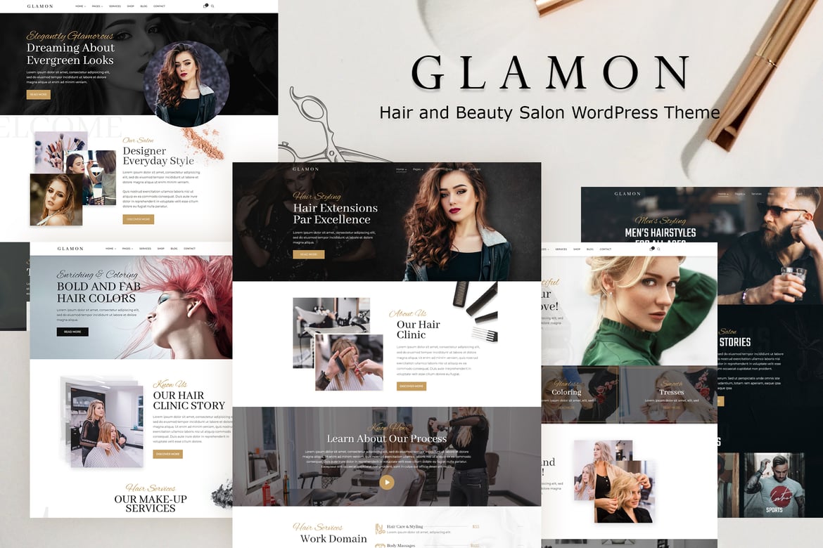 Glamon - Tema WordPress Salon dan Barbershop Modern