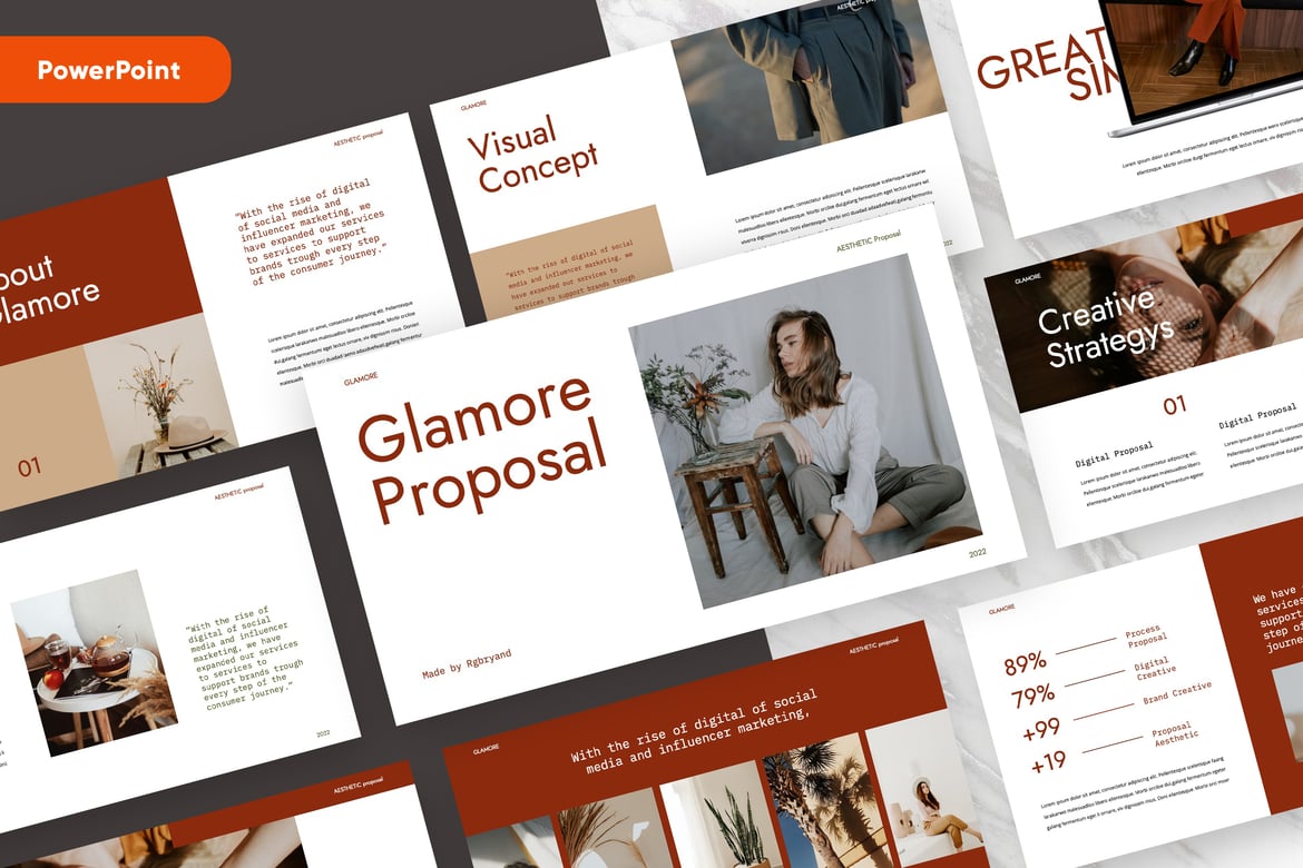 GLAMORE - Template Presentasi Aestetik untuk Proposal