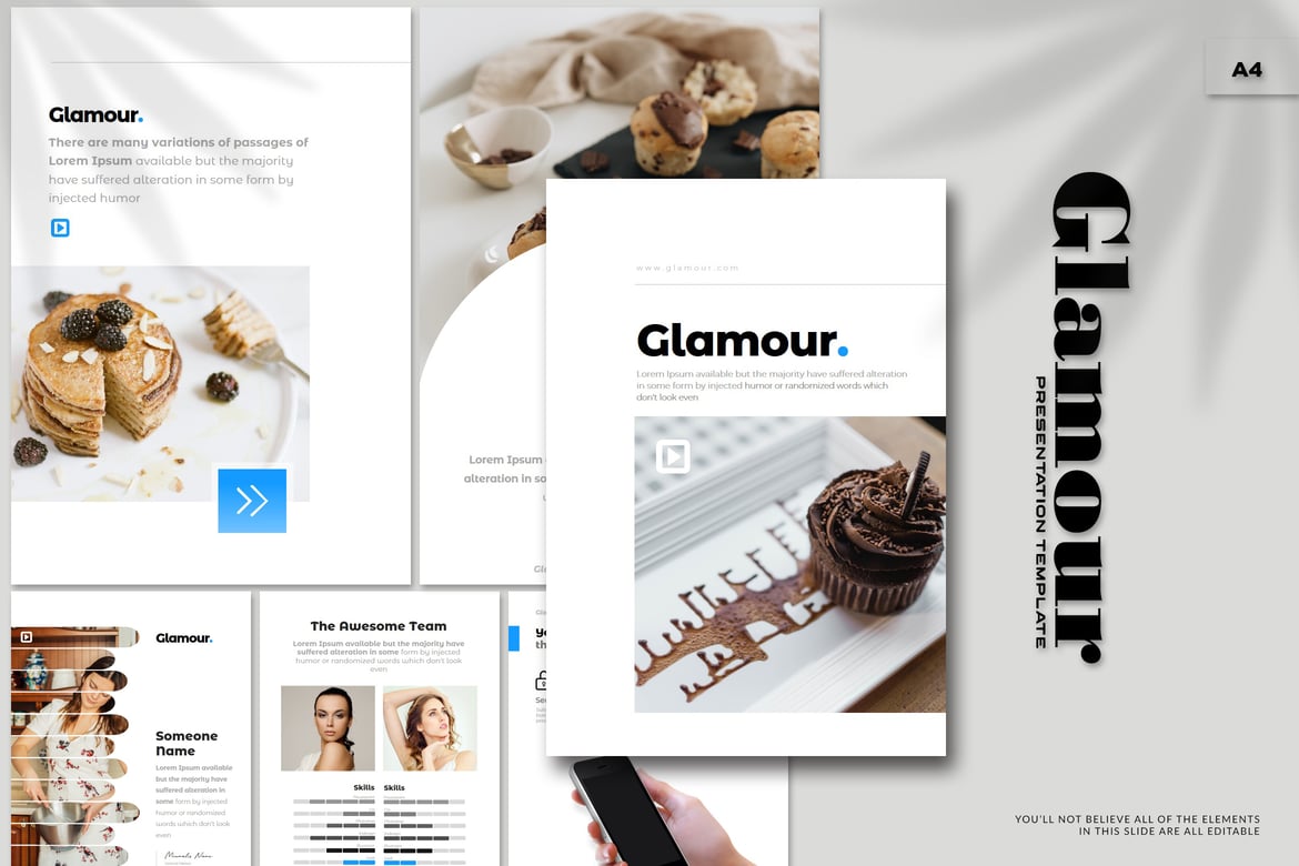 Template Powerpoint Glamour A4 yang Menarik dan Serbaguna
