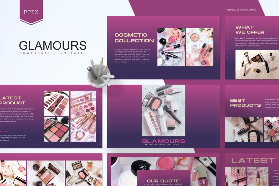 Template Powerpoint Glamours: Solusi Presentasi Modern dan Stylish