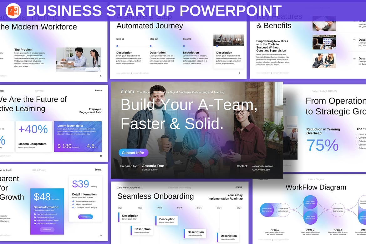 Template Presentasi PowerPoint Pitch Deck Startup yang Menarik