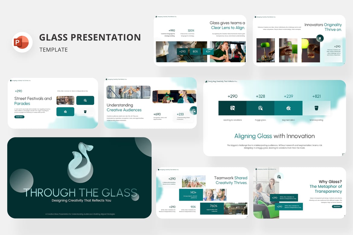 Template Presentasi PowerPoint Glass yang Modern dan Elegan