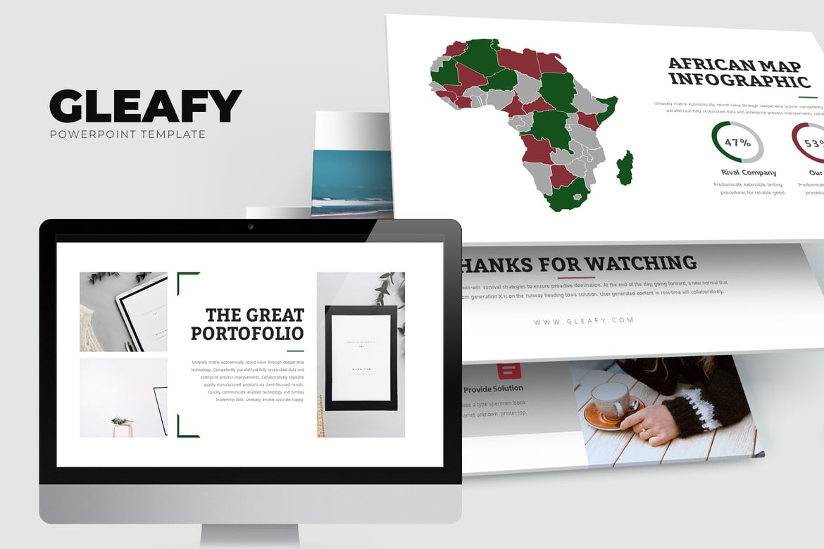 Gleafy: Template Powerpoint untuk Arsitektur dan Dekorasi Rumah yang Menarik