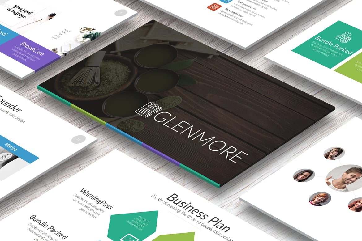 Template Presentasi Glenmore Portfolio yang Menarik dan Profesional
