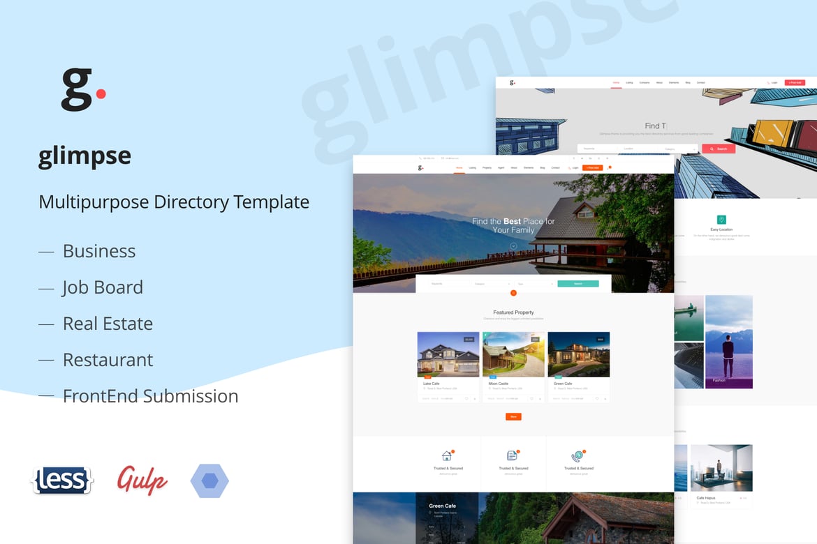 Template Website Direktori Serbaguna Glimpse