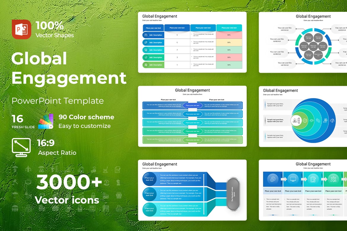 Template PowerPoint Global Engagement yang Menarik dan Profesional