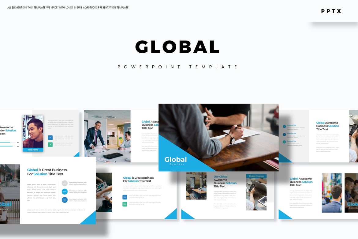 Template PowerPoint Global - Solusi Presentasi Serbaguna