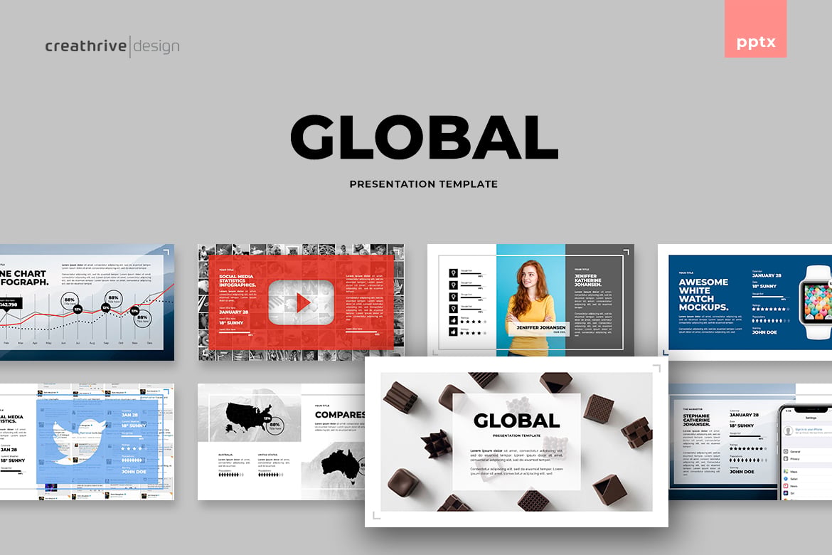 Template PowerPoint Global yang Profesional dan Serbaguna