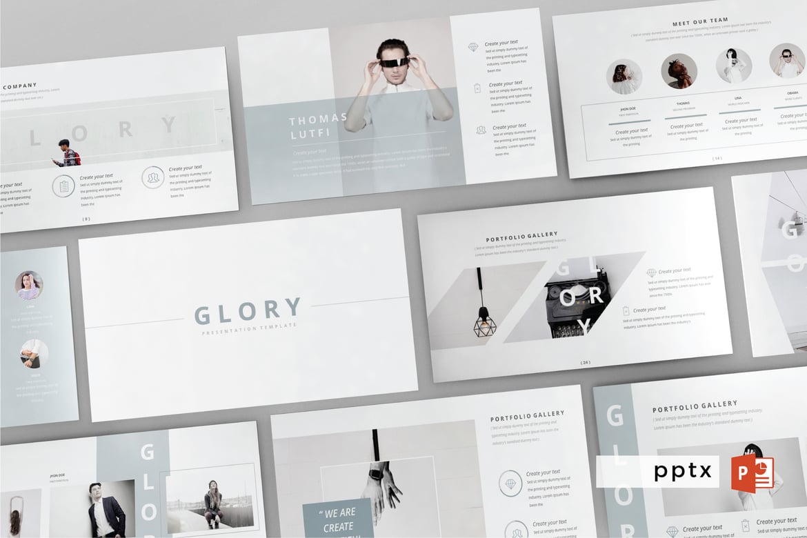 GLORY - Template PowerPoint Serbaguna V84 untuk Presentasi Profesional