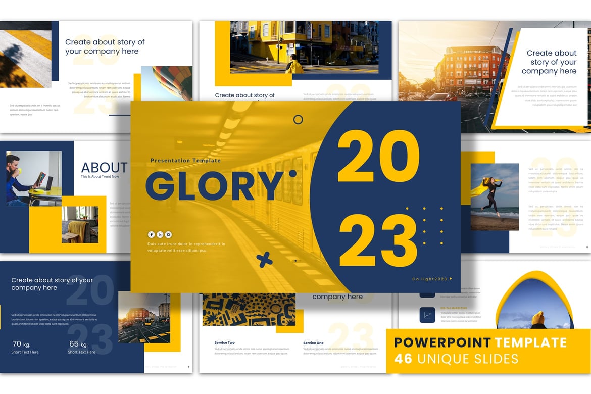 Template Presentasi PowerPoint Glory - Solusi Kreatif untuk Presentasi Anda