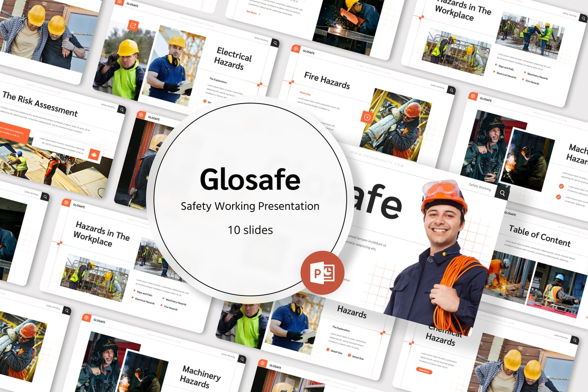 Glosafe - Template Powerpoint Presentasi Aman dan Menarik