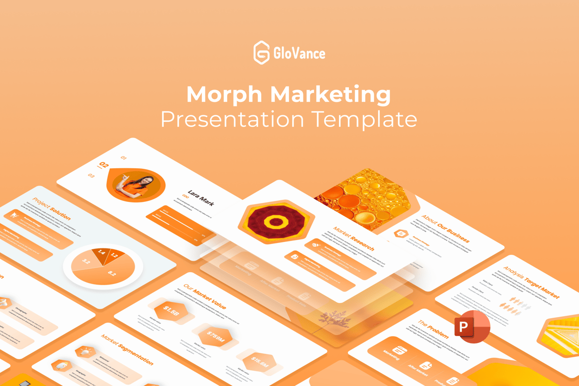 Template PowerPoint GloVance: Animasi Pemasaran yang Memikat