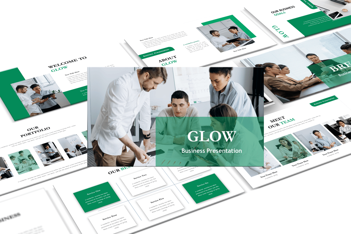 Glow - Template Presentasi PowerPoint Serbaguna yang Menarik