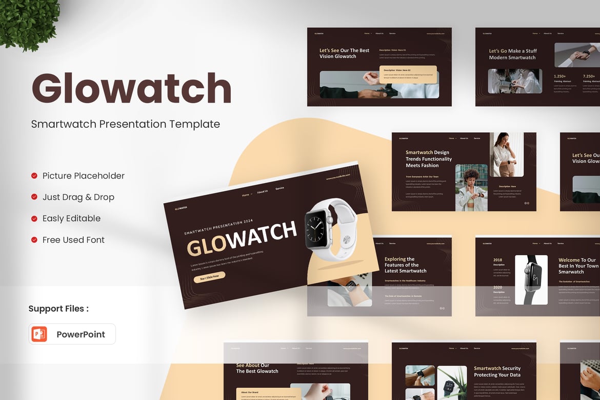 Template Presentasi Glowatch yang Menarik dan Profesional