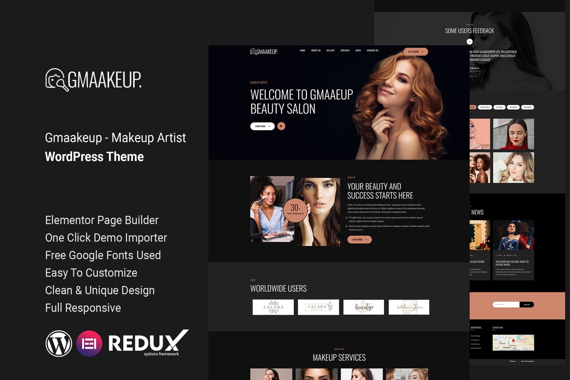 Gmaakeup - Tema WordPress untuk Makeup Artist yang Modern dan Unik