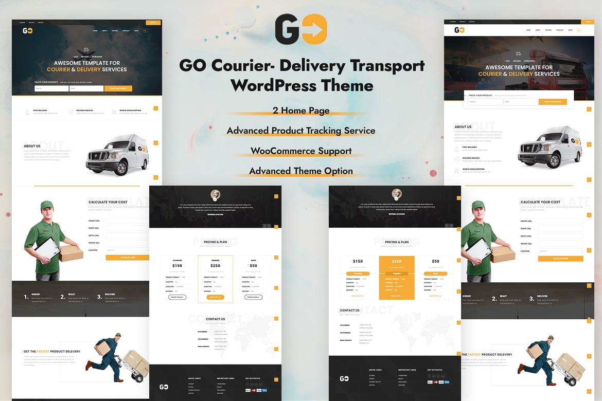 Tema WordPress GO Courier – Solusi Transportasi Pengiriman yang Efisien