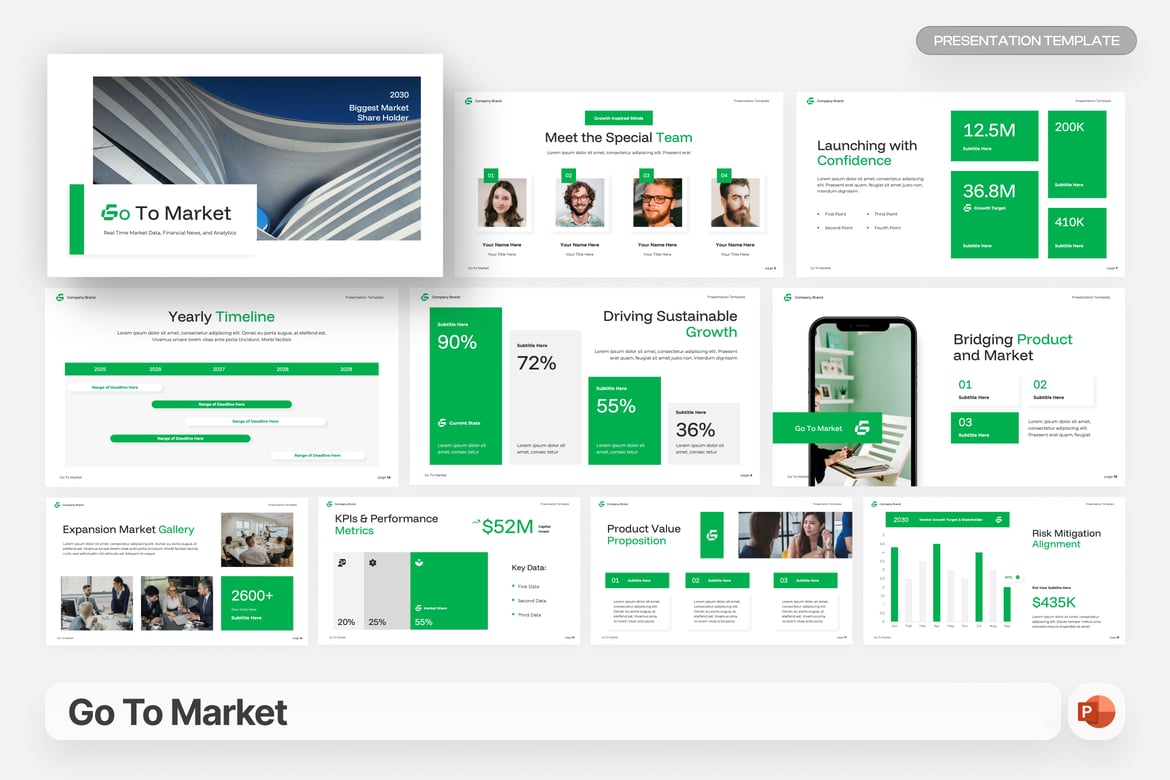Template PowerPoint Go To Market yang Menarik dan Efektif
