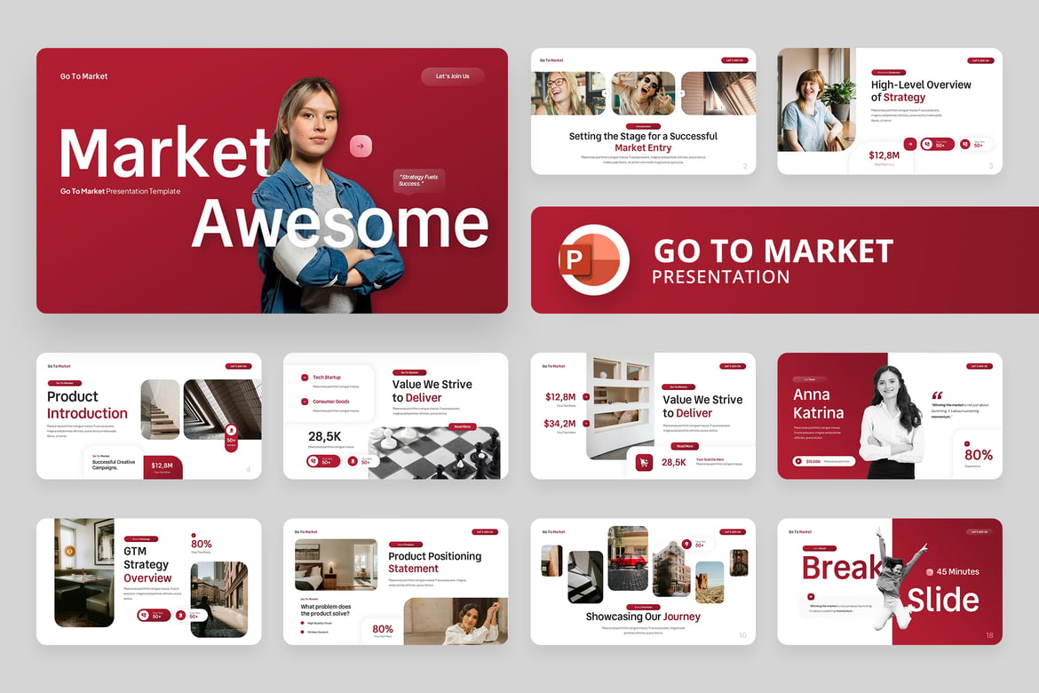 Template Presentasi Go to Market yang Menawan dan Modern