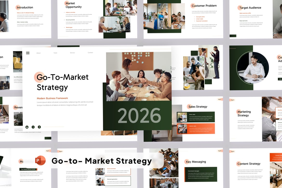 Template Presentasi Strategi Go-to-Market yang Modern dan Profesional