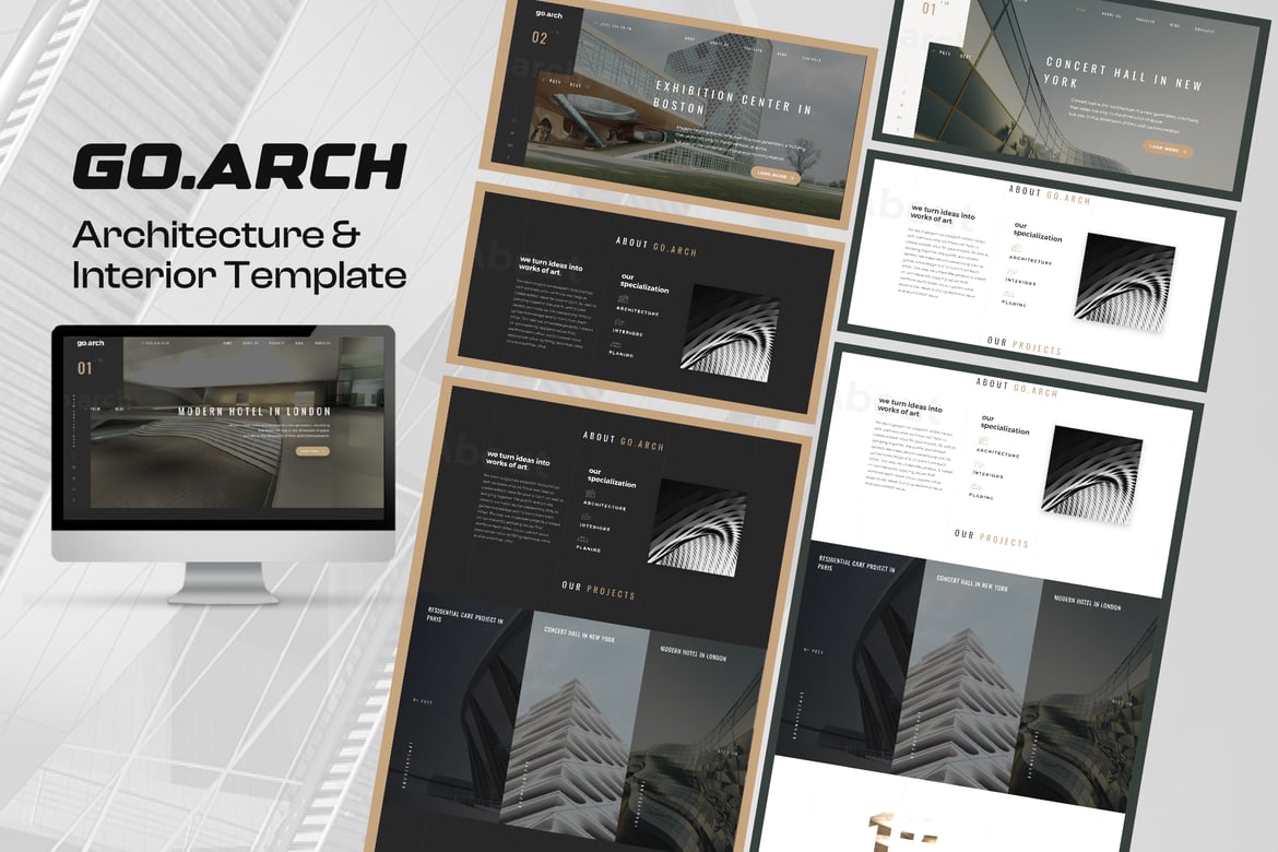 go.arch - Template Website Arsitektur & Interior Modern