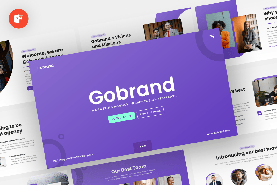 Template Powerpoint Pemasaran Gobrand yang Menarik dan Profesional