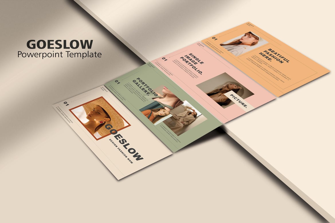 Template Powerpoint GOESLOW - Presentasi Fashion yang Menarik