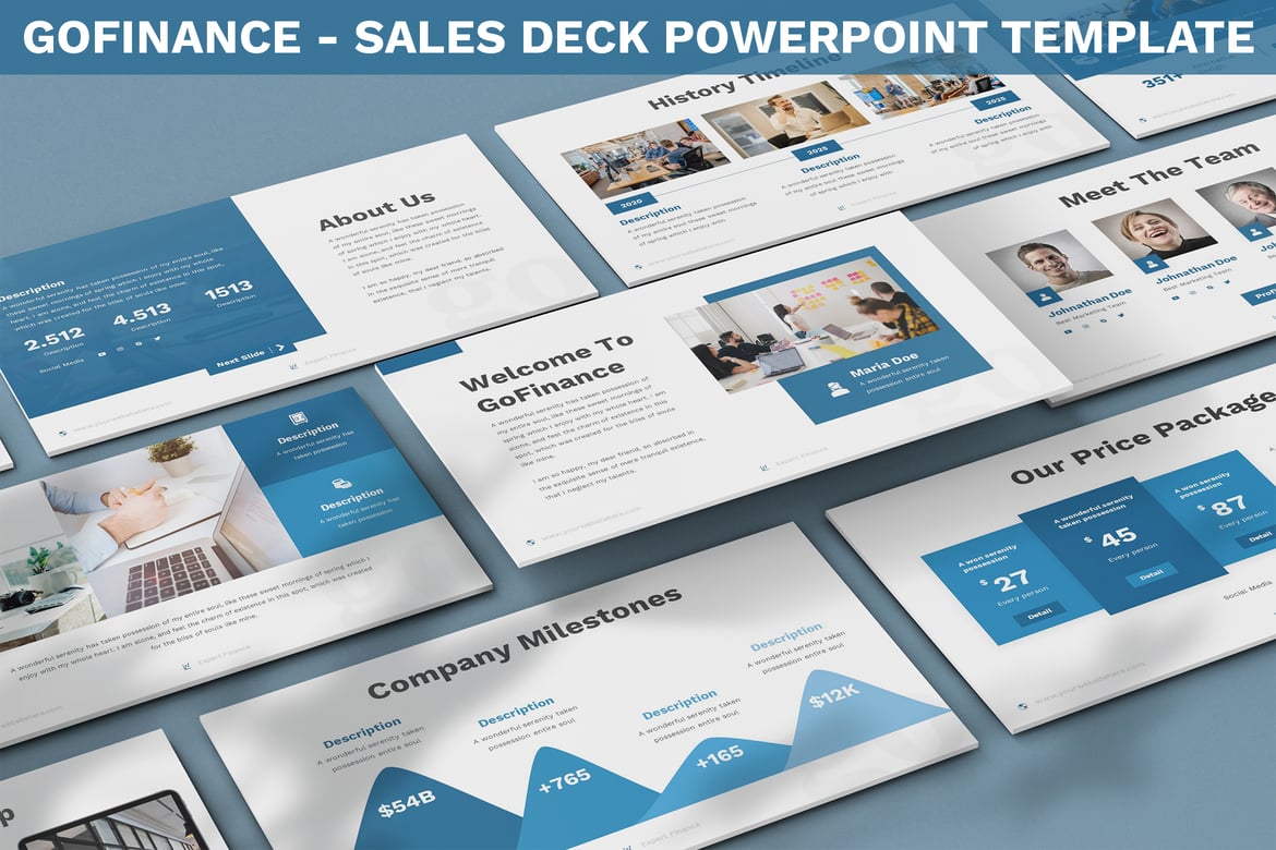 Template Powerpoint GoFinance - Solusi Presentasi Modern untuk Keuangan dan Penjualan