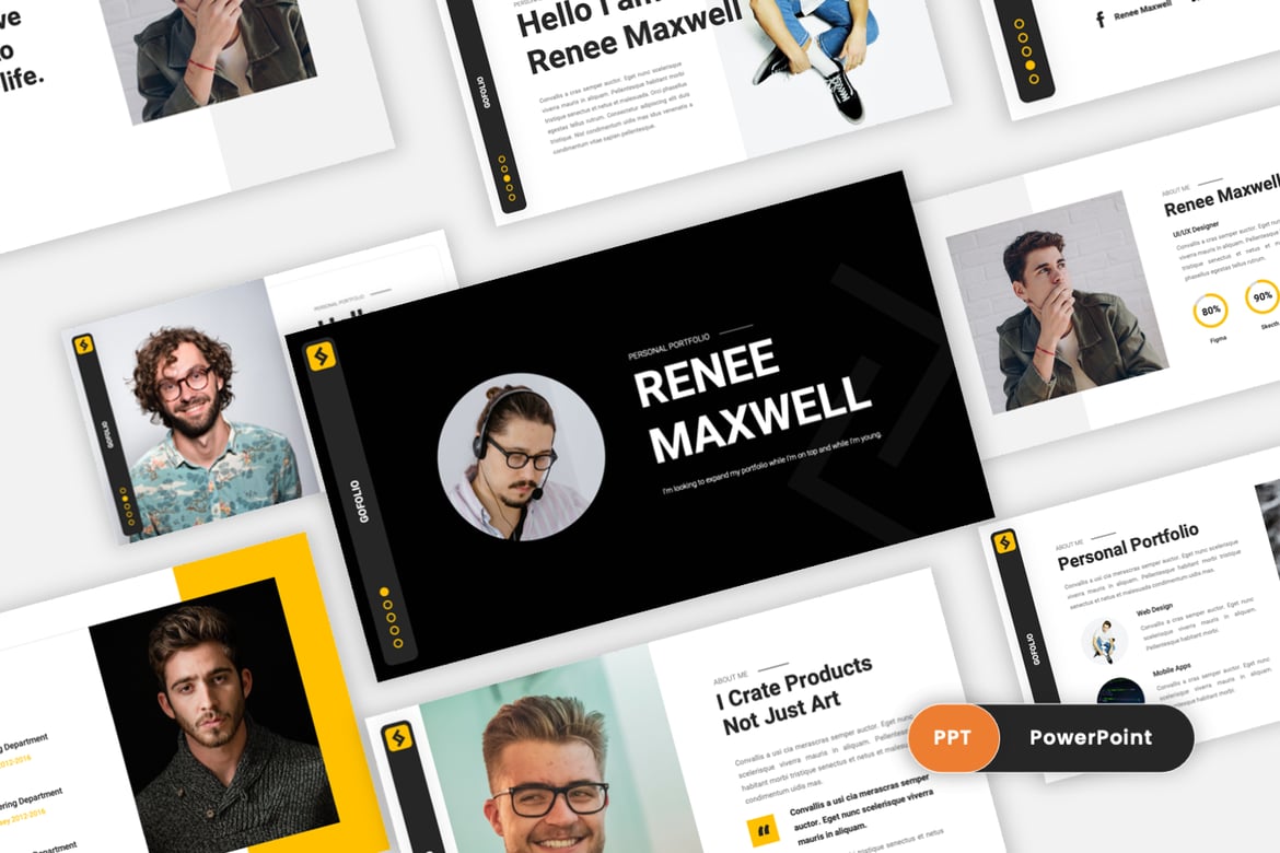 Gofolio - Template PowerPoint Portofolio yang Menarik
