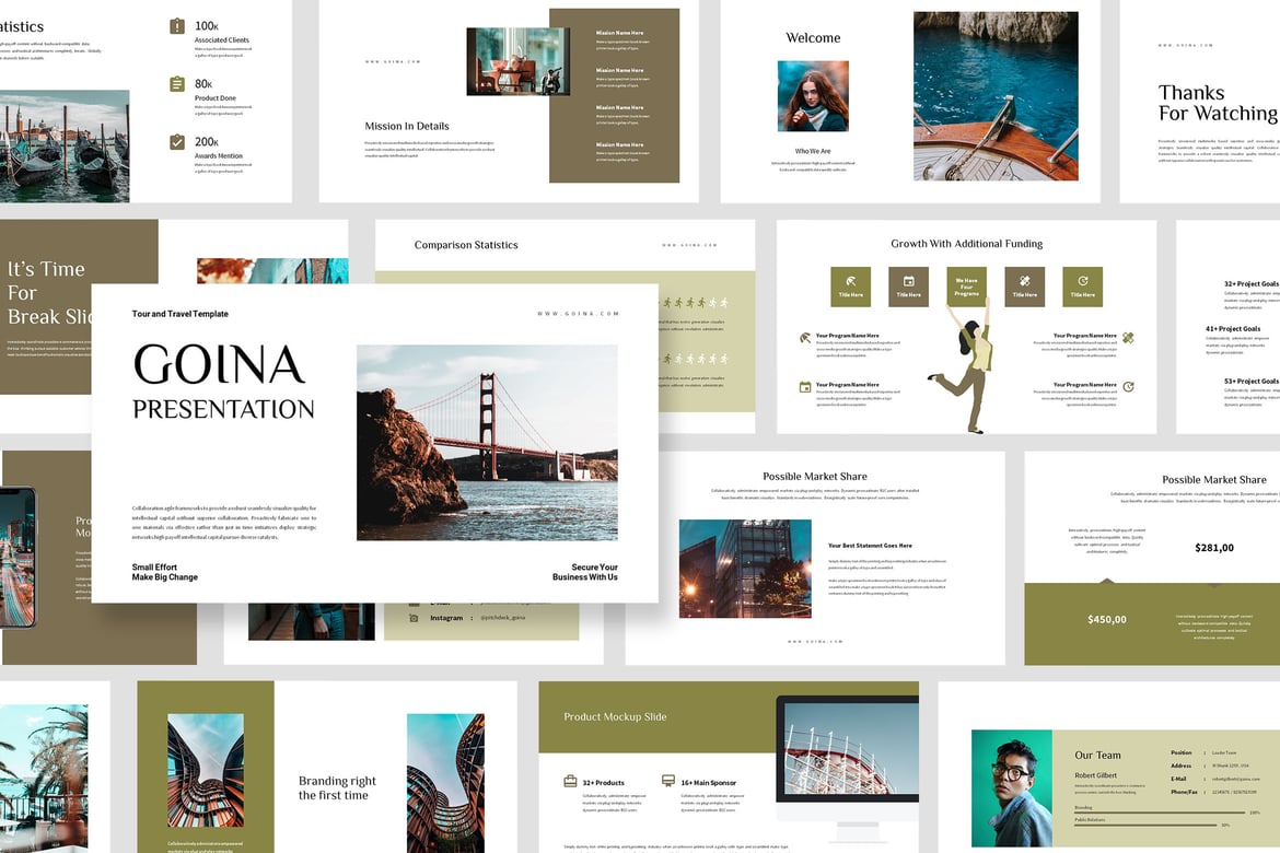 Goina: Template Powerpoint untuk Tour dan Travel yang Menarik