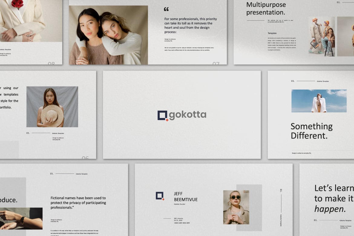 Gokotta - Template Powerpoint Bisnis Minimalis yang Stylish