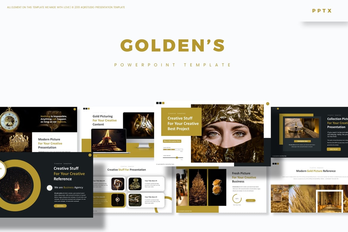 Template PowerPoint Golden's - Solusi Presentasi Menarik untuk Segala Kebutuhan