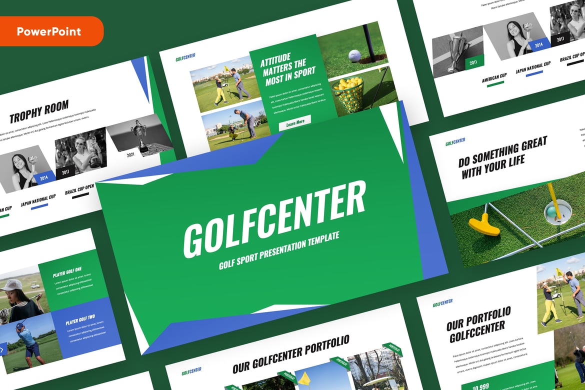 Template Presentasi Golf Profesional - GOLFCENTER
