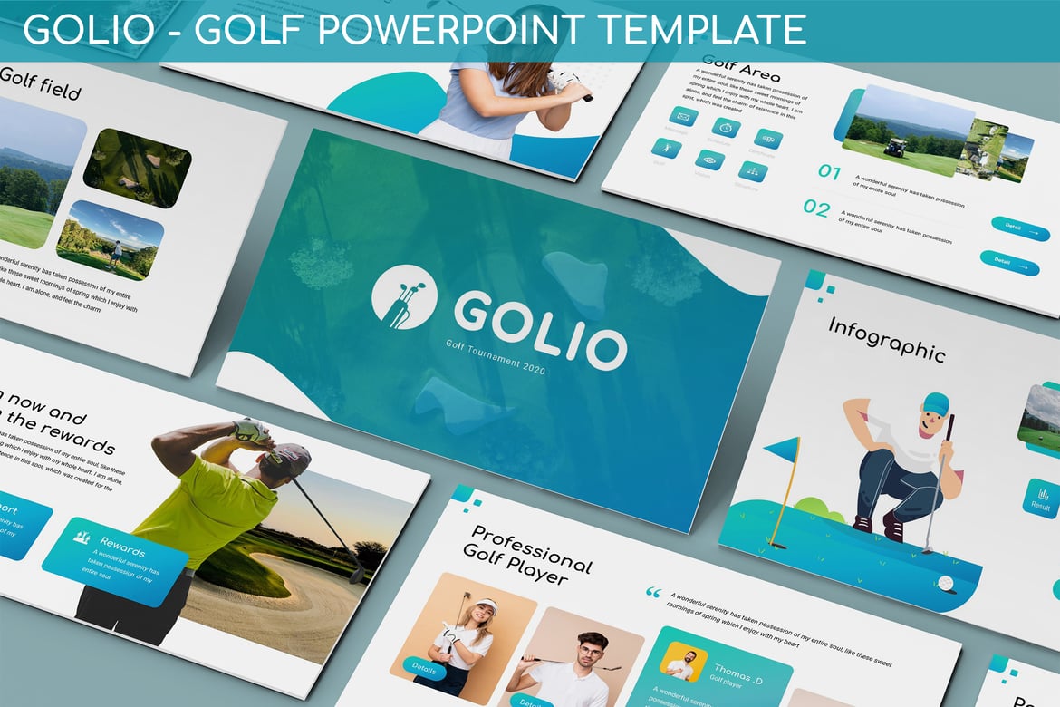 Golio - Template Powerpoint Golf Modern dan Menarik