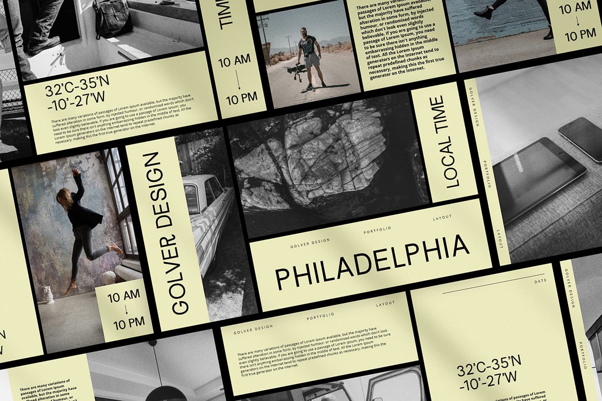 Golver - Template Presentasi PowerPoint Bergaya Retro yang Menarik