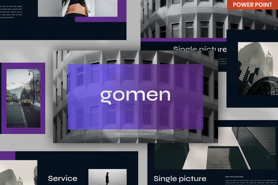 Template PowerPoint Gomen untuk Presentasi Profesional