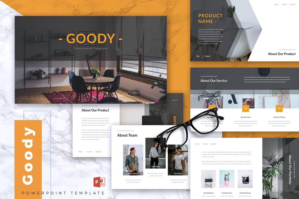 GOODY - Template Presentasi PowerPoint Bisnis yang Menarik
