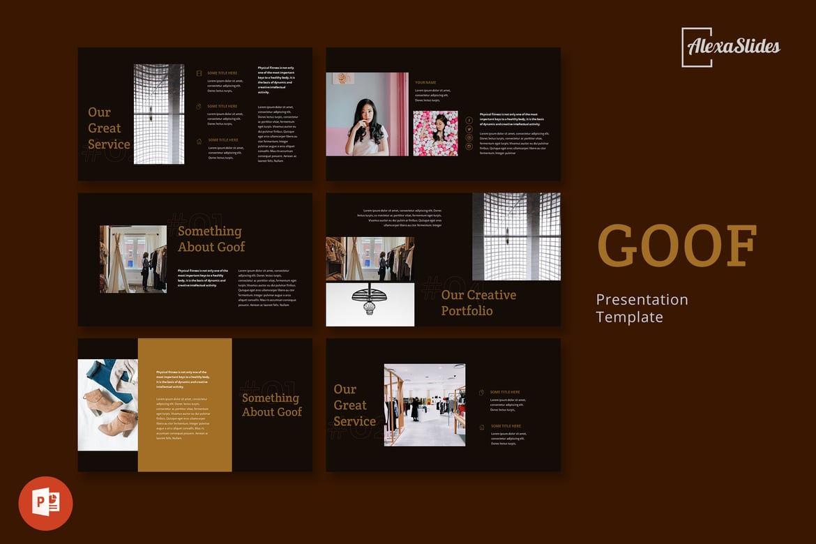 Goof - Template Presentasi Powerpoint Fashion yang Menawan
