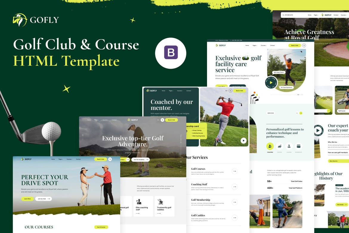 Gopi - Template Website Premium untuk Klub dan Lapangan Golf