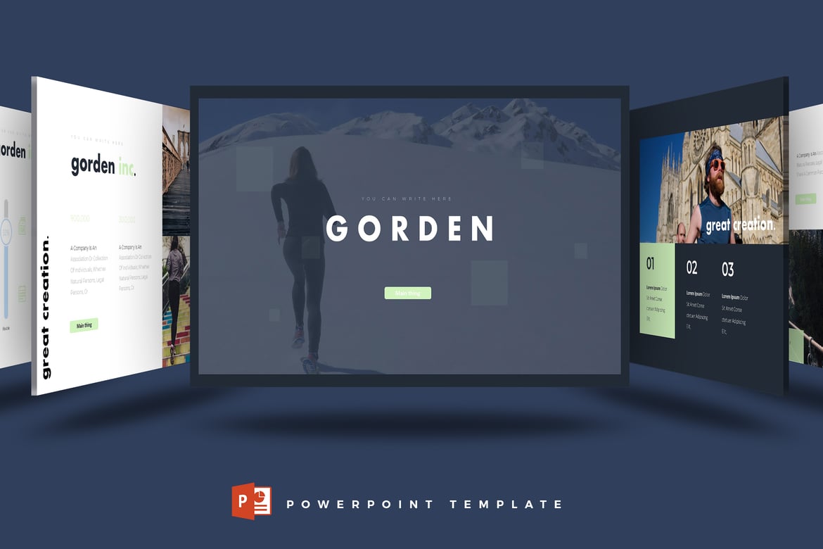 Template PowerPoint Gorden - Solusi Presentasi Serbaguna
