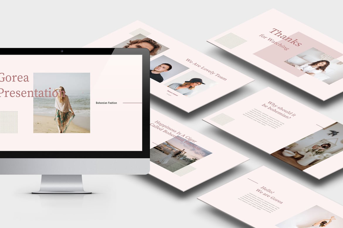 Template Presentasi Bohemian Gorea yang Menawan